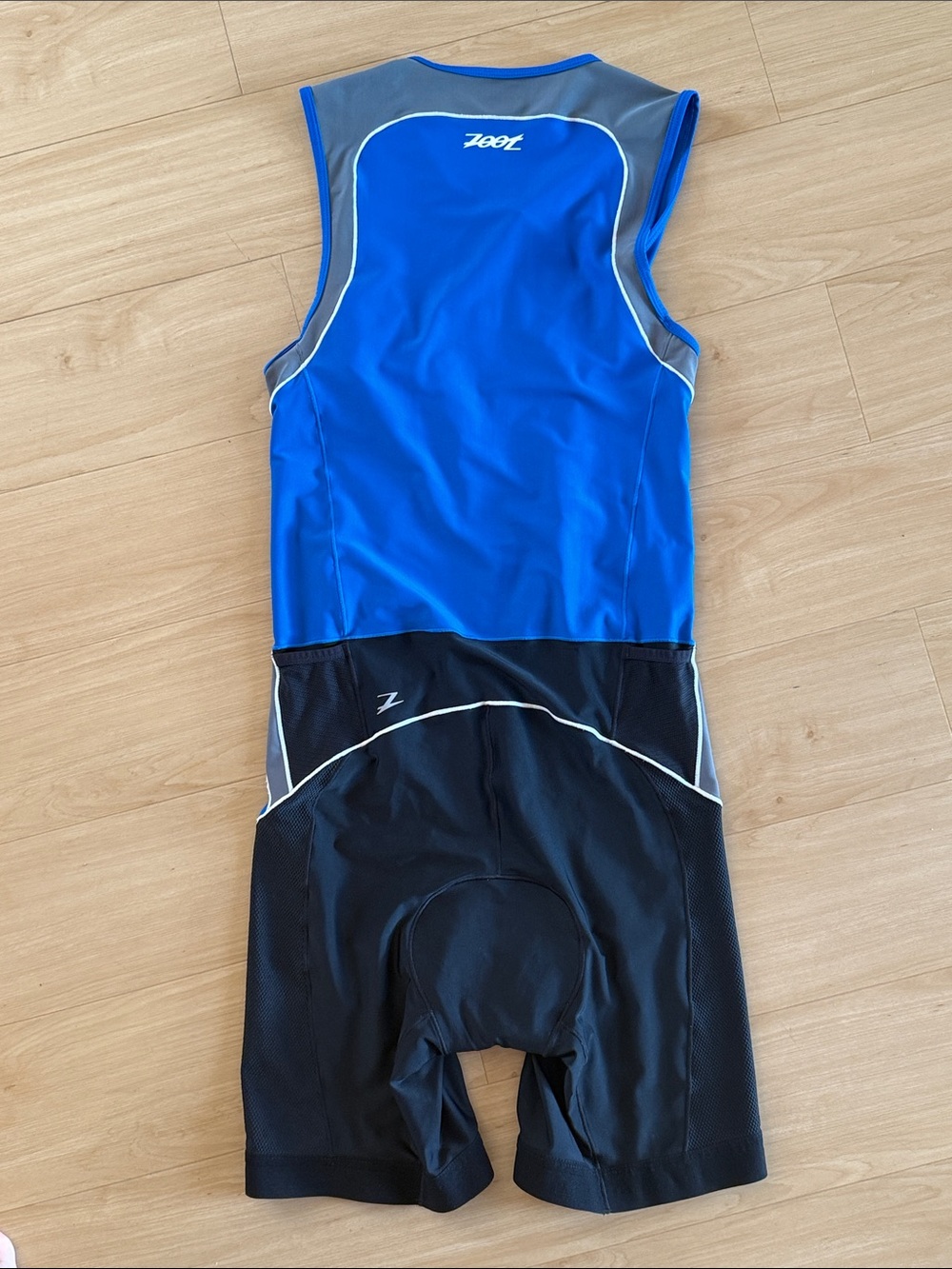 NWT ZOOT MENS CORE TRIATHLON SLEEVELESS RACE SUIT BLUE GRAY TRAINING RACE DAY XL - Picture 9 of 16